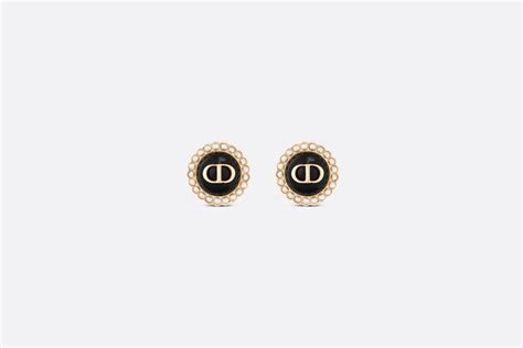 Petit CD Stud Earrings Gold.